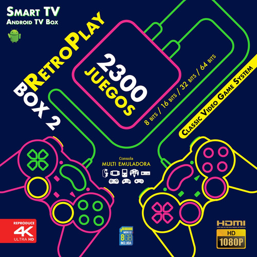Consola Multi Emuladora Retro Play2 Juegos Convertidor Smart