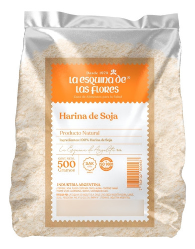 Harina De Soja Agroecologico 500 Gr Leda