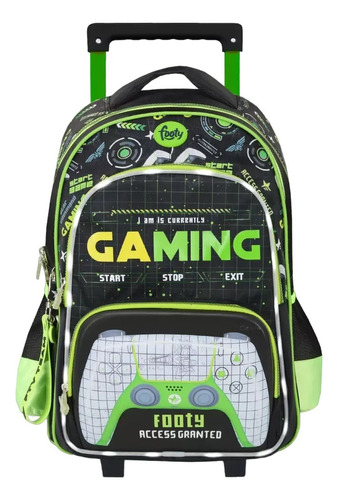 Mochila Carro 18 Level Up Gamer Luz Led Footy Jeg F3261