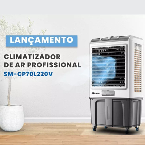 Climatizador De Ar Profissional 70l Portátil 7.000m/h Sumay