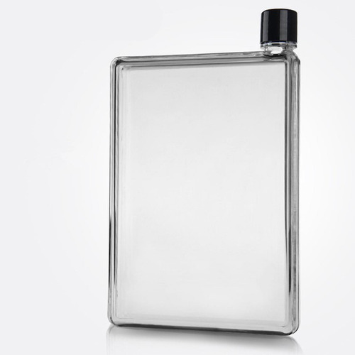 Botella De Agua Delgada Y Plana Bebidas Transparentes