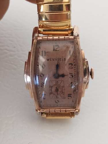 Reloj Westfield De Cuerda Chapa De Oro Vintage 