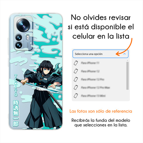 Funda Para Xiaomi Demon Slayer Tokito Niebla Case Anticaídas Demon Slayer Tokito Niebla Poco F5 Pro