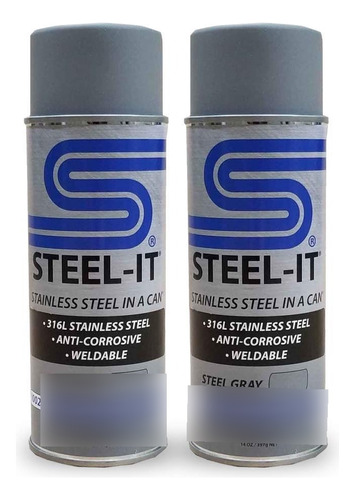 Steel-it Recubrimiento De Poliuretano Gris En Spray 14 Oz 