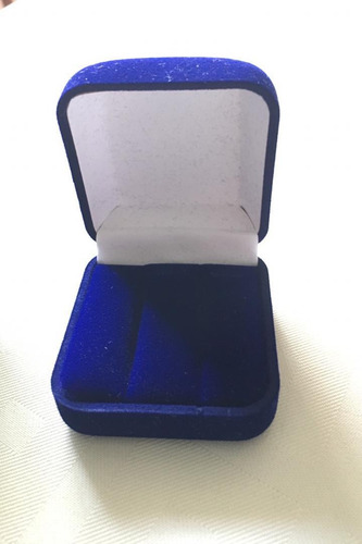 Cajitas Para Anillos Y Cadenas De Gamuza Rojo Y Azul
