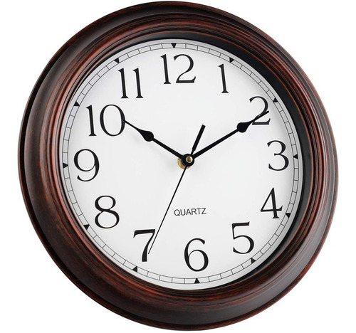 Imagen 5 de 8 de Reloj De Pared Sin Tictac Retro 30,48 Cm Diámetro Sin Pilas