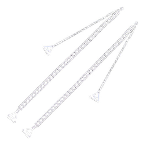 1 Par De Correas Para Longitud Del Gancho De 2,2 Cm. Plata