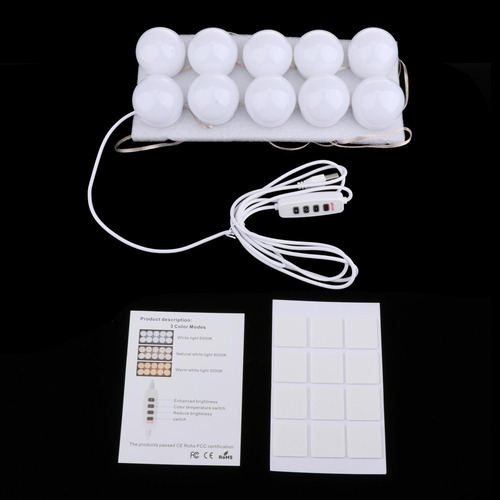 . Luces De Espejo De Tocador 10 Bombillas 45x45x49mm