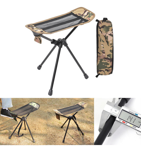 Collapsible Footstool Foot Rest 3 Leg Desert Camouflage