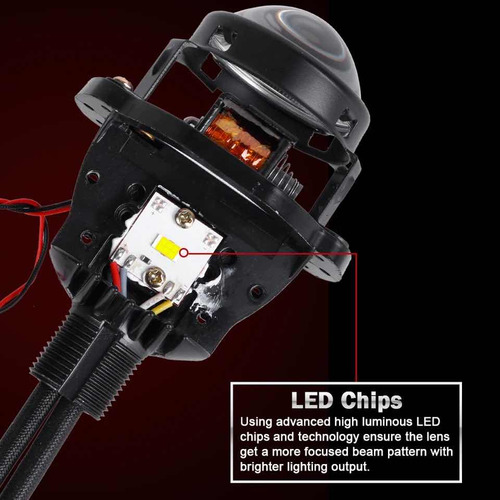 1 Mini Proyecto Bi-led 2 Pulgadas