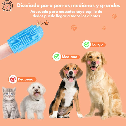 Set De 4 Cepillo De Dientes Para Perros, Cepillo Para