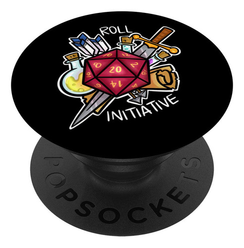 Rollo Iniciativa Mazmorra D20 Dragon Retro Popsockets Para