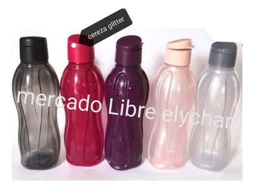 Botella Tupperware Un Litro 1lt Glitter Y Sólido 