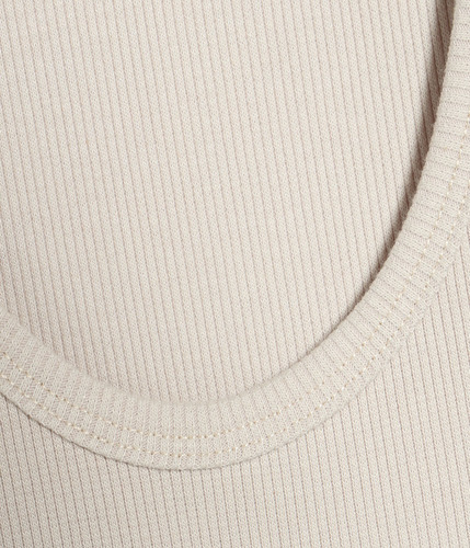 Camiseta Para Mujer Ostu Color Beige En Poliéster #4009