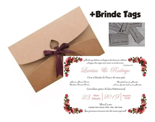 Imagem 2 de 5 de 80 Convites De Casamento Convite De Casamento Rústico Barato