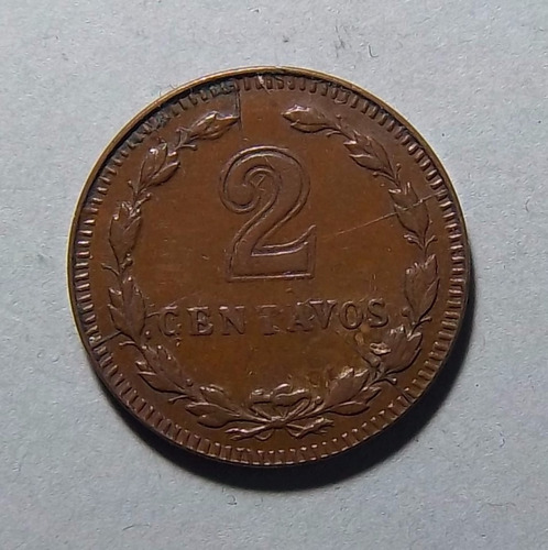 Argentina 2 Centavos 1944 Exc Cj 178 Cuño Partido Error