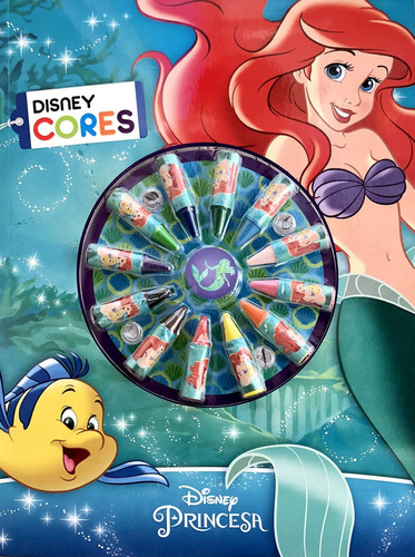 Livro Disney - Cores - A Pequena Sereia Capa Nova