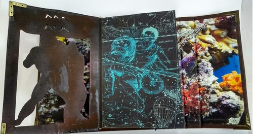 Imagem 7 de 8 de Grimório Zodíaco Aquário Artesanal Capa Vazada