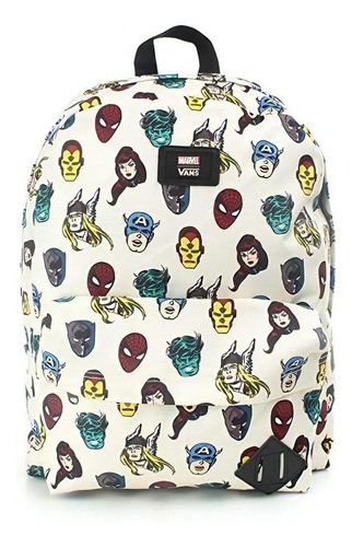 Mochila Vans Hombre Beige Marvel Old Skool Ii Ba Vn000onirub Diseño de la tela Estampado