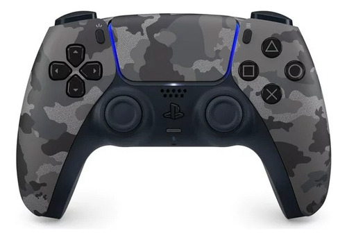 Control Playstation 5 Dualsense Camuflaje Gris Color Negro