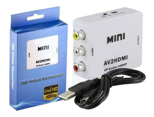 Adaptador Convertidor Rca A Hdmi Con Audio 1080p + Delivery