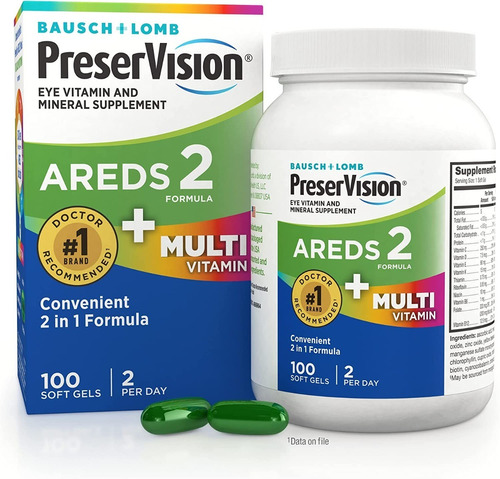 Preservision | Areds 2 + Multivitamin 2-in-1 Eye | 100 Soft