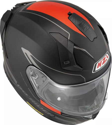 Casco Integral Nzi Nuveau Negro Rojo Mate Talle L