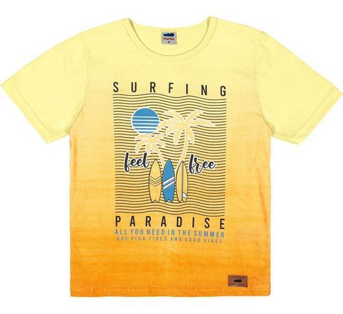 Camiseta Infantil Surfing Paradise Marlan 64689 - Tam 4 À 10