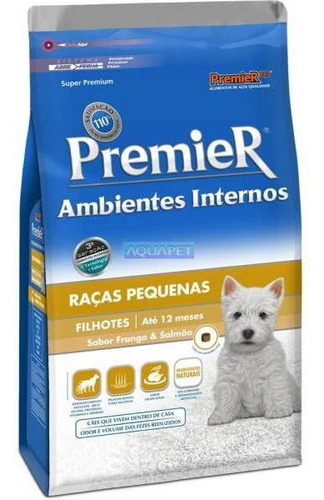 Ração Premier Amb. Internos Raças Pequenas 1kg Cães Filhotes