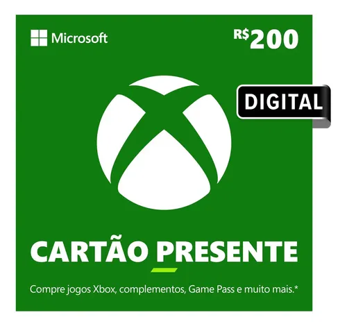 Xbox Cartao Presente R 200 Gift Card Digital