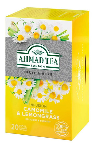 Té Ahmad Tea Manzanilla Y Limón 20 Sobres 30g Infusión