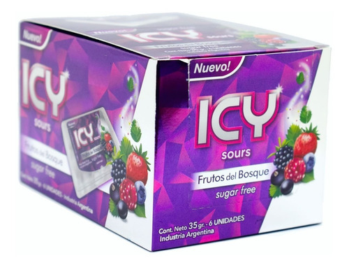 Caramelos Icy Frutos Del Bosque X 6