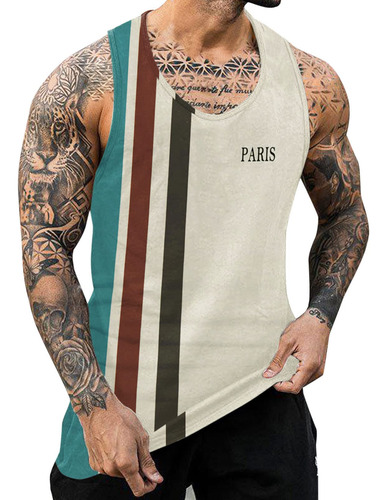 Camiseta Manga Para Hombre Casual Playa Verano Moda