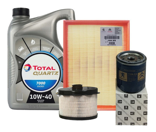 Kit 3 Filtros Originales + Aceite P/ Peugeot 206 1.9 Diesel