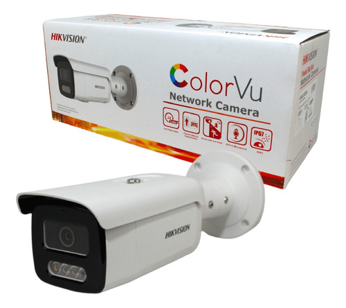 Câmera Bullet Ip Colorvu 4mp 2.8mm Hikvision Com Strobo