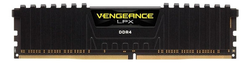 Memoria RAM Vengeance LPX gamer color black 32GB 1 Corsair CMK32GX4M1A2666C16