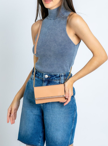 Bolsa Petite Jolie Long Wallet Avela Pj11208 Cor Caramelo