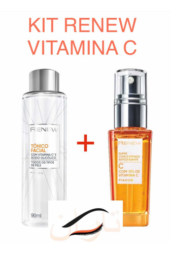 Tônico Facial + Super Concentrado Renew Vitamina C  90/30ml