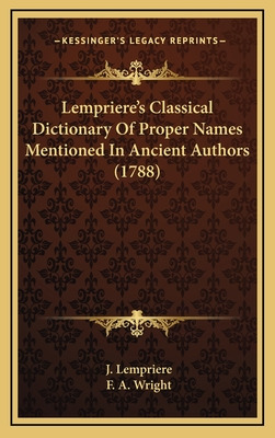 Libro Lempriere's Classical Dictionary Of Proper Names Me...