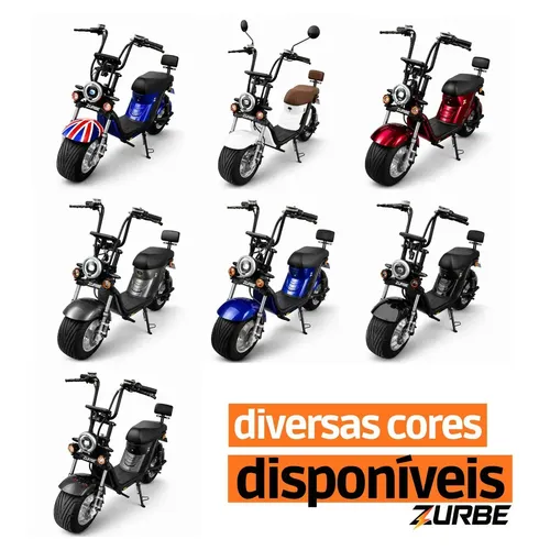Bicicleta Elétrica Zurbe X20 de 1000W, com Bateria Removível de