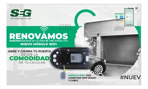 Kit Motor De Cadena Rt1000 Con Riel T Y Modulo Wifi Seg