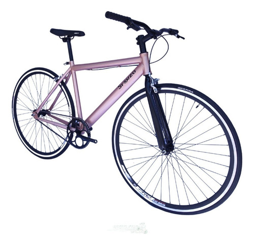 Bicicleta Urbana/fixed Rin 700 Manubrio Recto - Oro Rosa Tamaño Del Marco 51 Cm