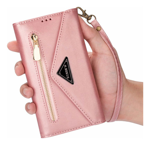 Funda Tipo Cartera Con Cierre De Piel Tipo Bandolera For