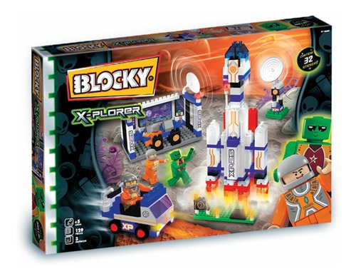 Blocky X Plorer 290 Piezas Encastre Bloques Muñeco Gigante