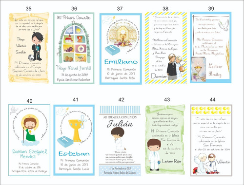 Imagen 9 de 10 de 25 Estampitas Tarjetas Comunión+librito + Cajita. Tallerve