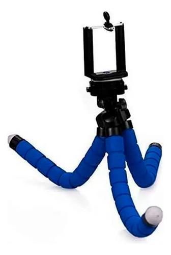 Tripe Flexível TriPod Para Câmera E Celular B-max - Azul