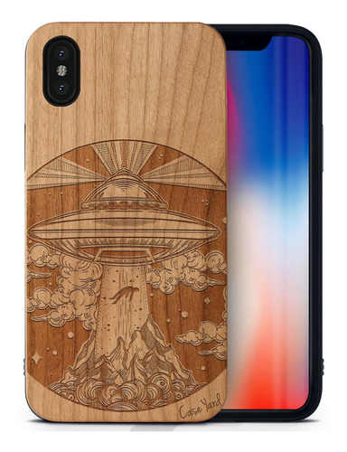 Yard iPhone XS Max Carcasa Madera Exterior Silicona Tpu