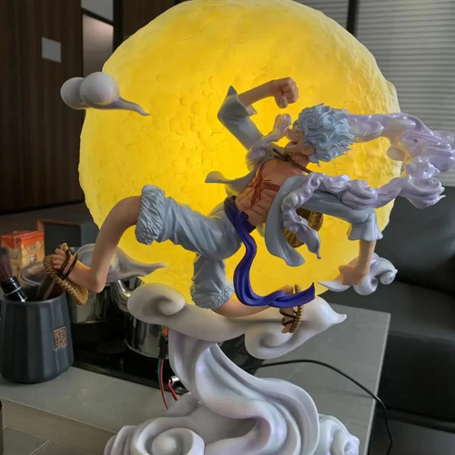 Figura De Acción De 28 Cm De Nika Luffy Con Luz Lunar, De Un