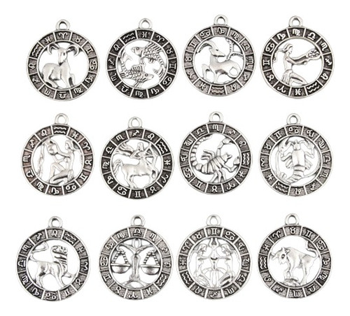 Coleccion Dijes X12 Und Collar Signos Zodiaco Constelacion