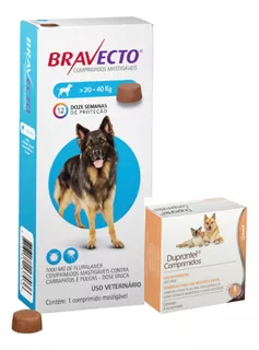 Antipulga Carrapato Bravecto Cães De 20 Kg A 40 Kg